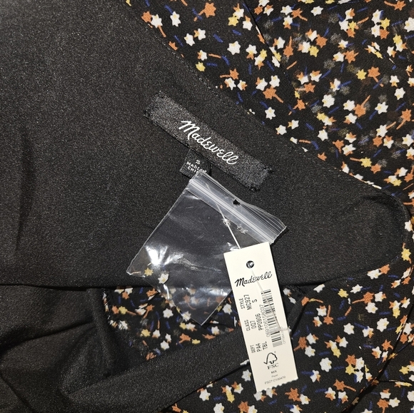 Madewell V-Neck Long Sleeve Smocked Minidress - Picture 4 of 7